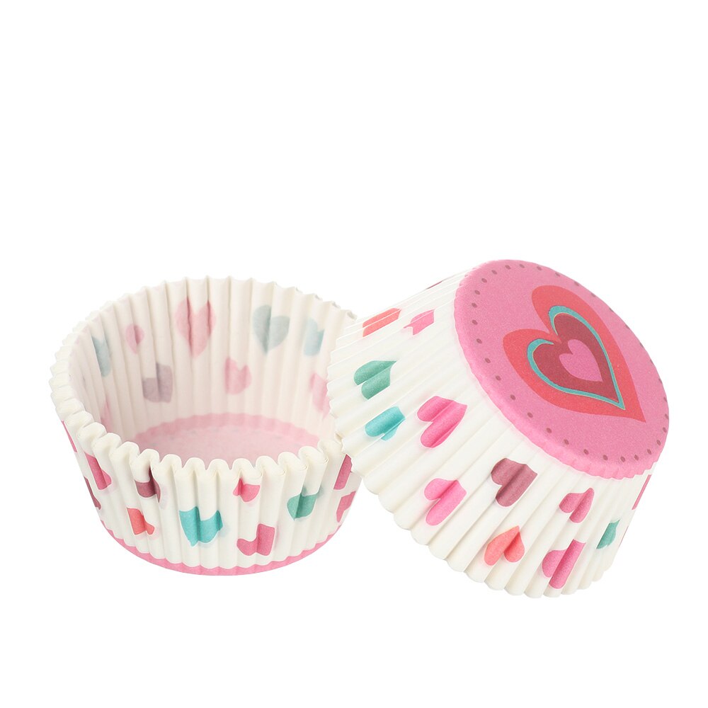 50/100Pcs Muffins Cup Papier Cupcake Wrappers Bakselkoppen Gevallen Muffin Dozen Cake Cup Diy Cake Gereedschappen Keuken bakken Levert: 100Pcs colorful 3