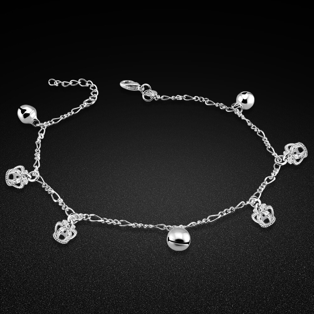 Creativo Estate delle Donne Gioielli In Argento 925 Cavigliera D'argento Sterling Silver Crown Cavigliera Minimalista Beach Party Jóias