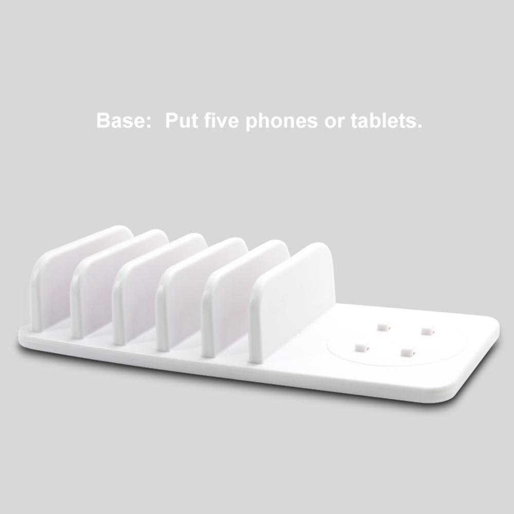 Besegad Mushroom Led Light Lamp Usb Opladen Dock Station Organizer Met 5-Poort Voor Iphone Samsung Galaxy Smart Phone tablet