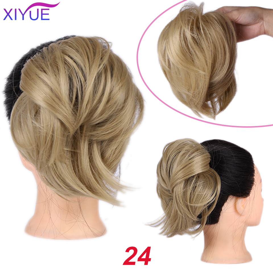 Women's Curly Chignon With Elastic Rubber Band Synthetic Scrunchie Wrap Hair Messy Bun Hairpieces On Messy Bun Ponytails: Q20-24