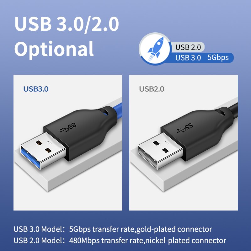 CABLETIME – câble d'extension USB3.0 M/F 5gbps pour ordinateur portable, PC X Box, câble de données, adaptateur USB C272