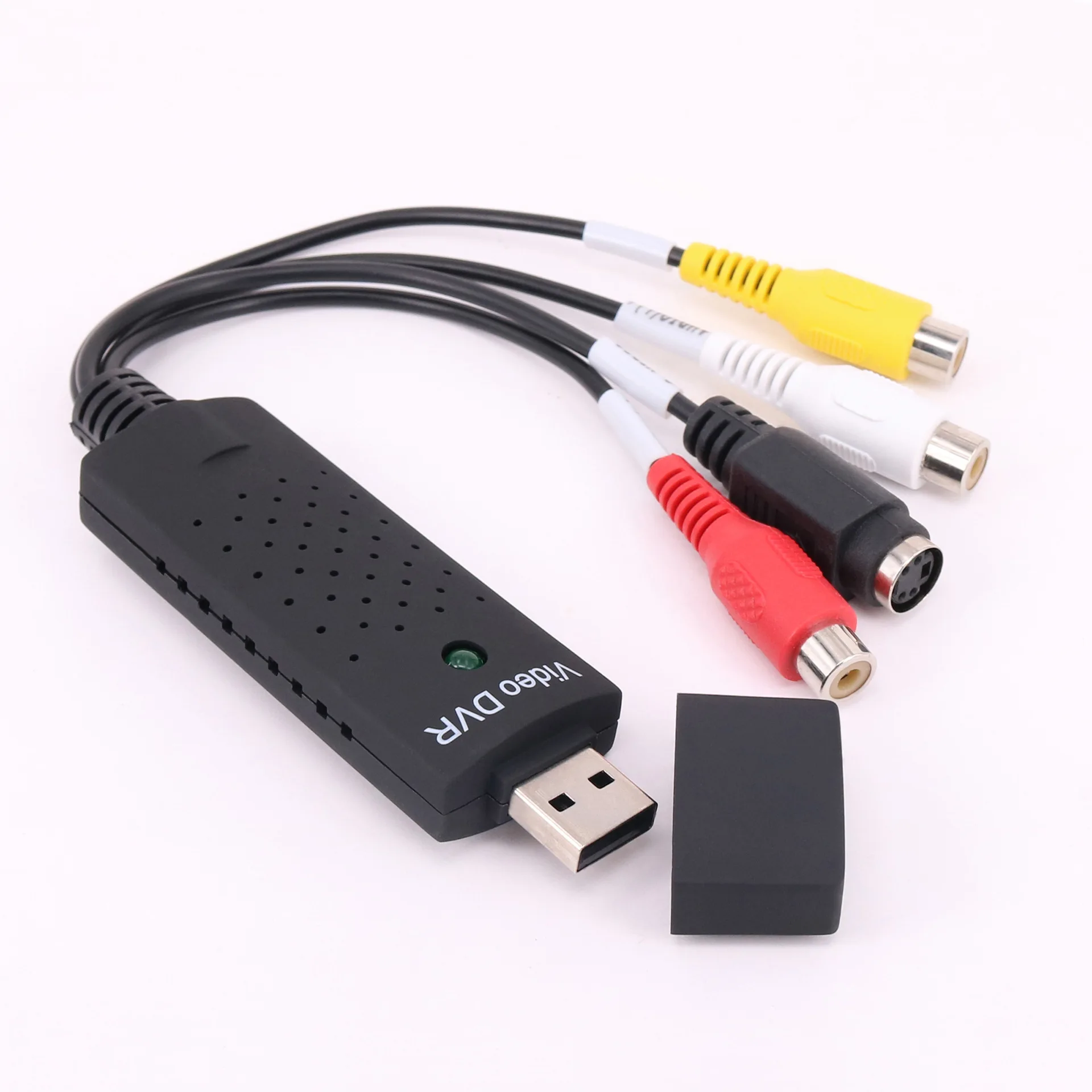 Usb 2.0 videooptagelseskort video-lydkonverter til tv dvd vhs lydoptagelsesadapterkort til tv video dvr