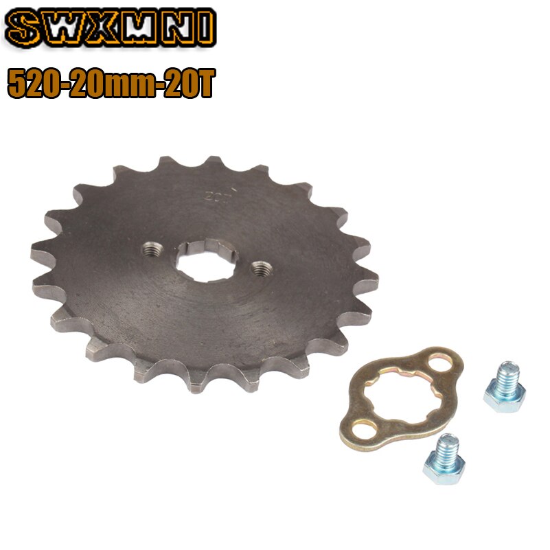 Motorcycle Steel 520 chain 20mm 20T Teeth Front Engine Sprocket For Honda Lifan ZongShen YCF ATV Quad Dirt Pit bike Buggy
