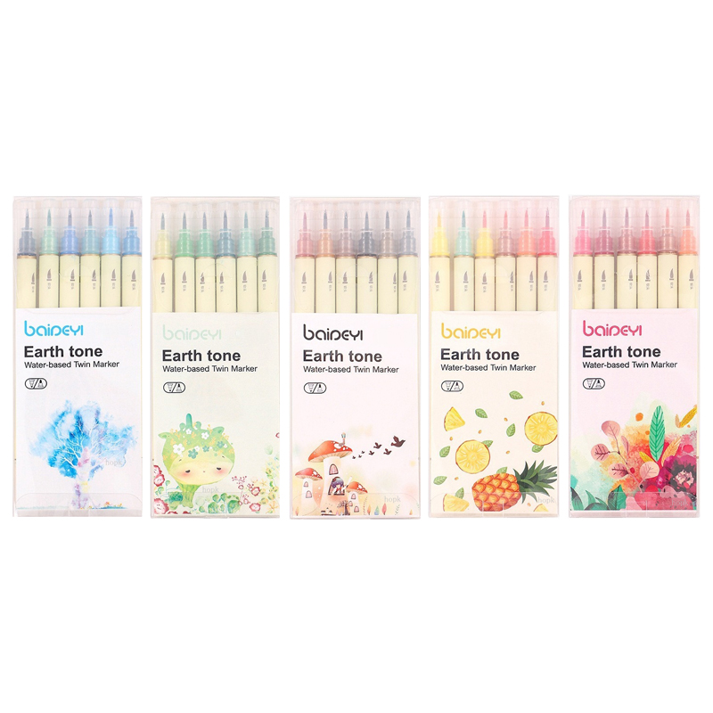30 Farben Dual Spitze Marker Stifte, Flosse eliner und Aquarell Pinsel Stifte für Kunst skizzieren Kalligraphie oder Zeitschriften Zeichnung Färbung: Lavendel