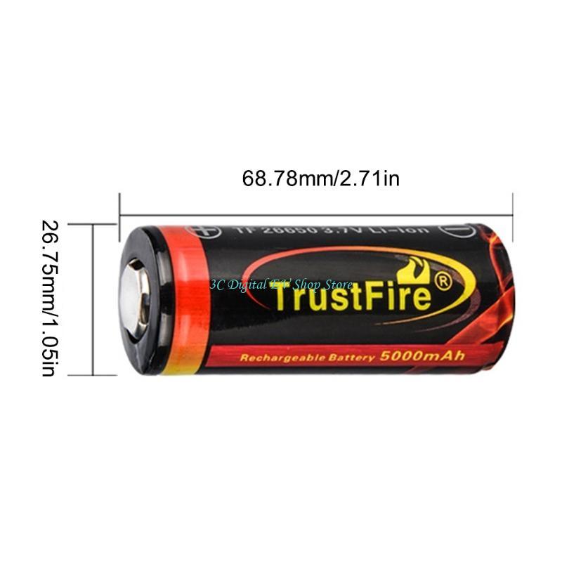 E74D 3.7V 22650 Li-ion Battery 5000 mAh 22650 ion Rechargeable Lithium For Flashlight
