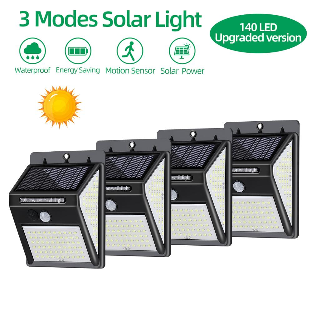 Drie Zijdig 140 Led Solar Light Pir Motion Sensor Grandado