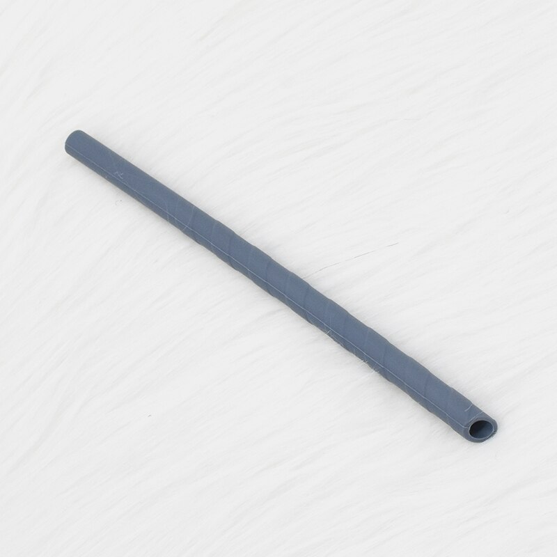 Reusable Silicone Drinking Straws Portable Collapsible Eco-friendly Straw Wedding Birthday Party Bar Drink Kitchen Accessories: Dark Blue