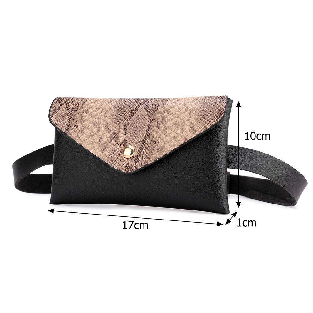 Snake Patroon Schouder Taille Zakken Riem Fanny Packs Phone Pouch Vrouwen Flap Pu Leather Crossbody Casual Messenger Borst Zakken