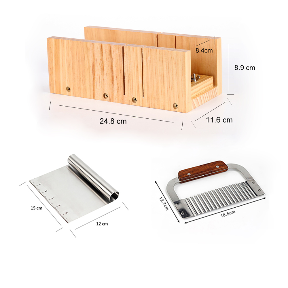 Nicole Zeep Maken Kit Loaf Soap Mold Met Verstelbare Snijden Doos En 2 Cutters: 3 Pcs