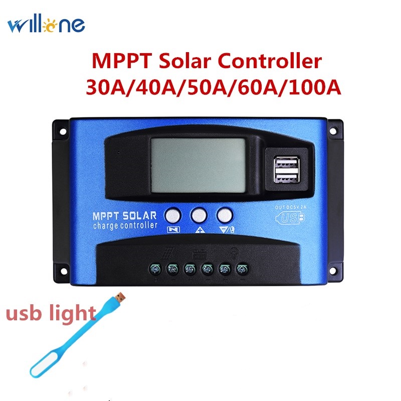 30A-60A MPPT Bluetooth APP Solarladeregler Ladegerät für 12V-60V Batterie Gold e