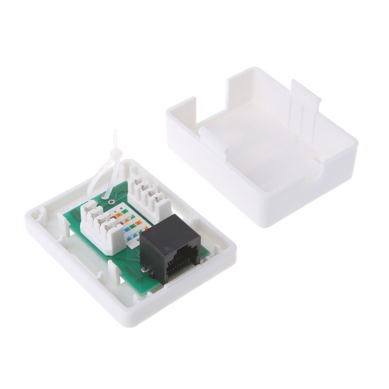 Cat6 RJ45 8P8C UTP Unshielded Single Port Desktop Mount Box