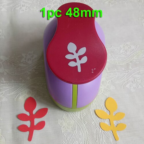 Poinçons en papier pour scrapbooking, 2 pouces (4.8cm) 1 pouce (2.5cm) 5/8 pouces (1.6cm) de feuille de poinçon artisanal fabricant de mousse eva: 48mm leaf