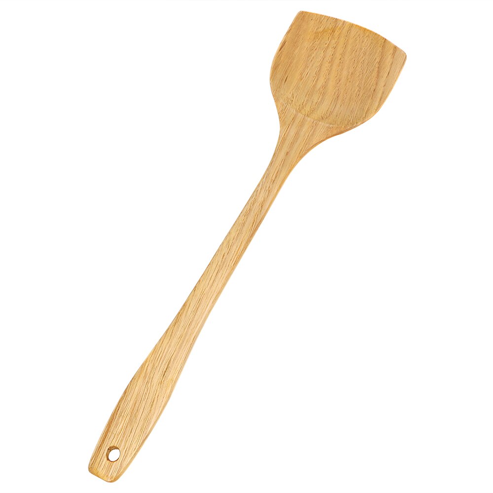 Hoomin kjøkken kokekar kokekar tredreier tre spade tre spatel kjøkkenverktøy for non-stick pan ris skje