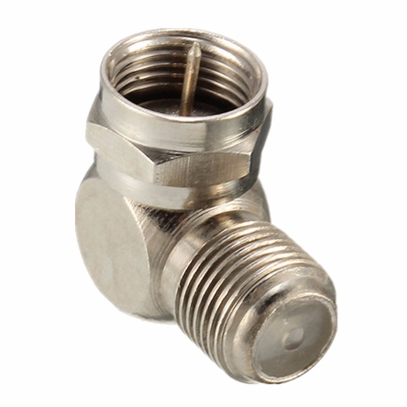 TV Antenne Kabel Stecker F-Typ Männlich zu Weiblich Rechten Winkel Adapter 90 Grad Koaxial Radio Frequenz Stecker Antenne Adapter