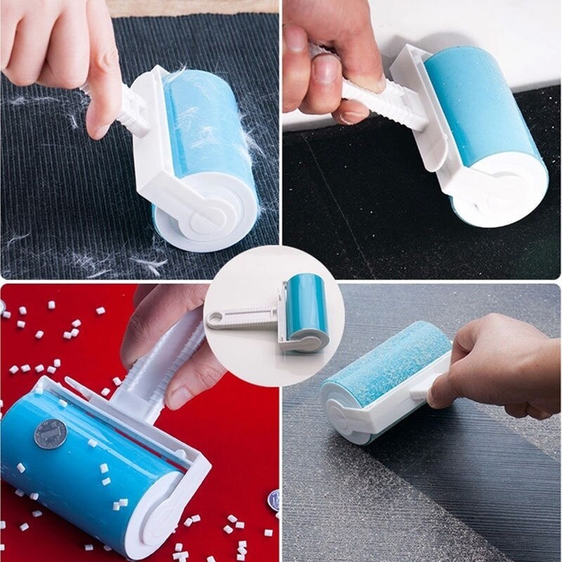 1 Pcs Willekeurige Kleur Wasbare Roller Cleaner Lint Sticky Picker Huisdier Haar Fluff Remover Brush Herbruikbare