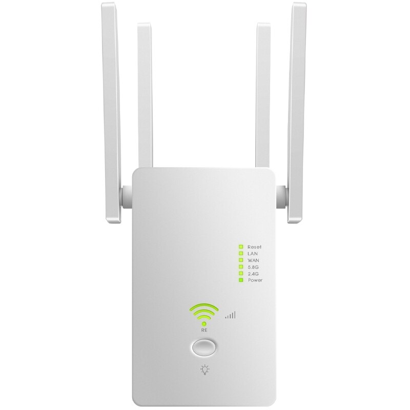 Wifi Range Extender Repeater Router AC1200M Wifi Booster,Access Point,2.4 5.8Ghz Dual Band Wifi Extender Us Plug: Default Title