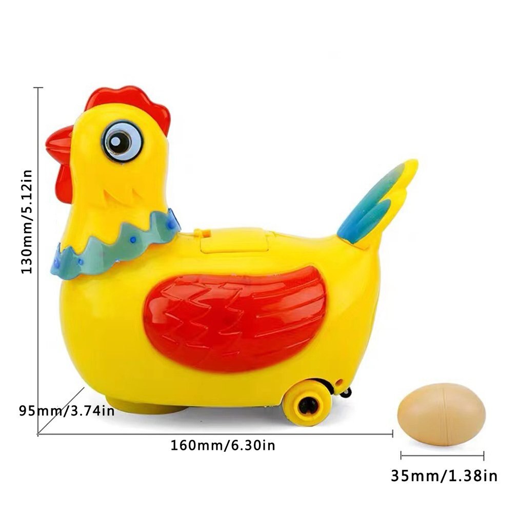 Huevos de gallina con pilas, figuras de acción con luces intermitentes, juguetes musicales universales eléctricos