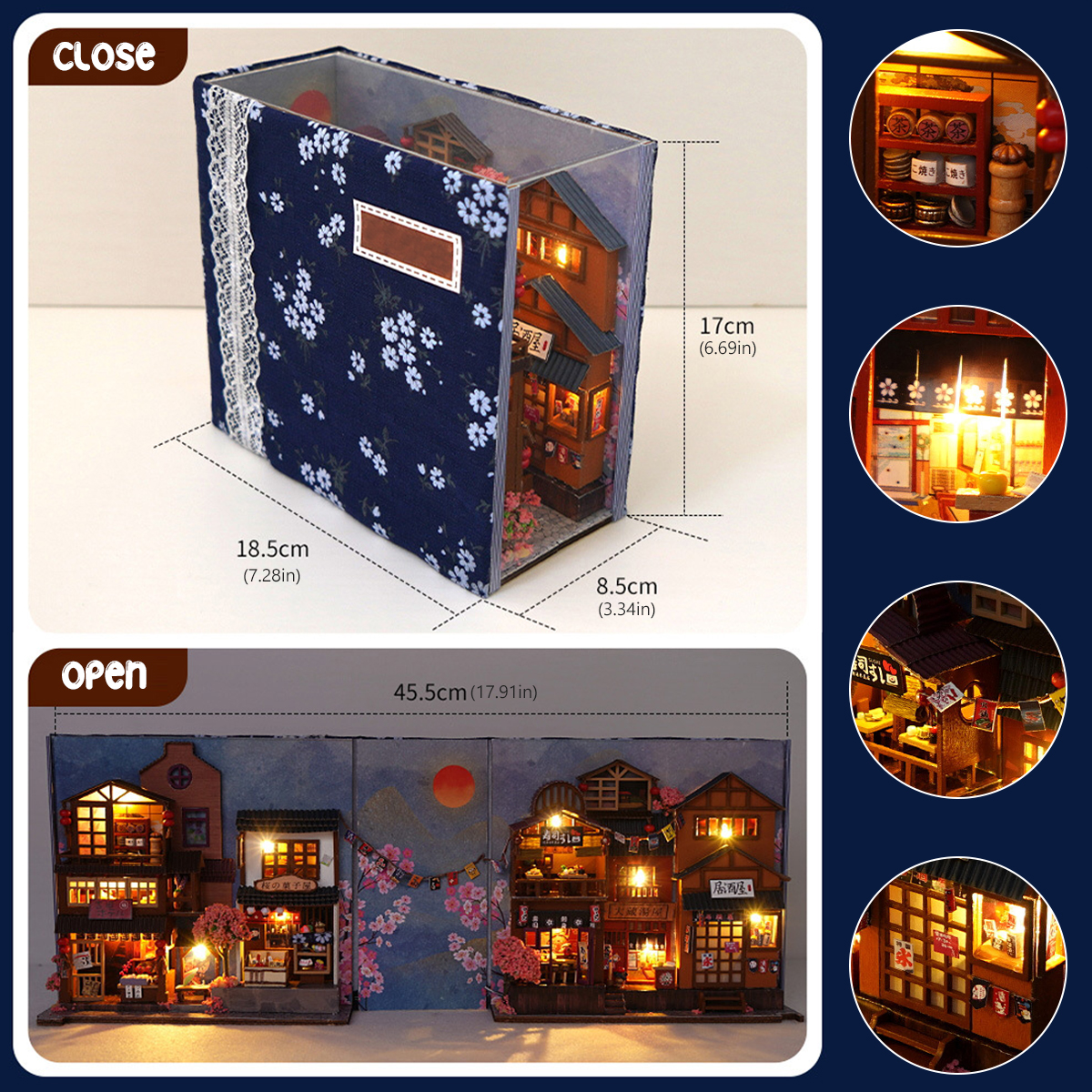 DIY Book Nook Kit Plank Insert Miniatuur Alley House Boekenplank Kamer Poppenhuis Boekensteun 3D Houten Puzzel Ambachtelijke Woondecoratie