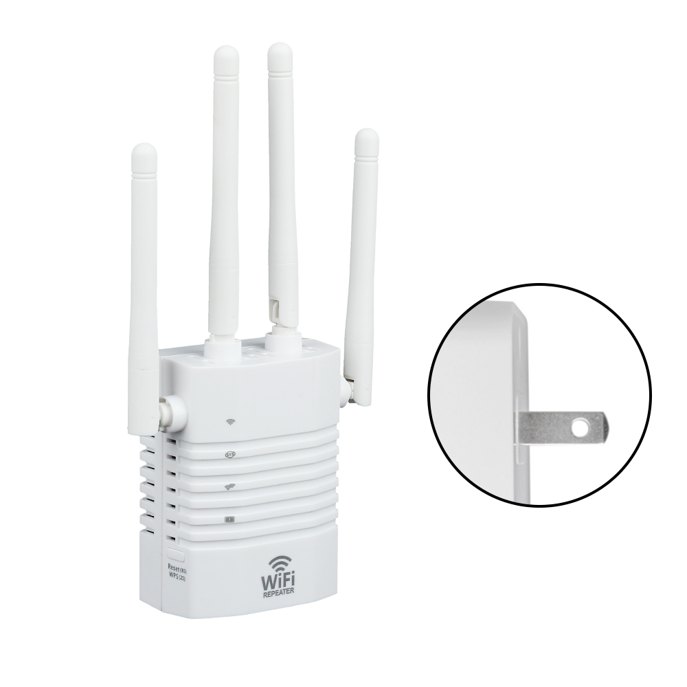 450 MBit/s WLAN-Repeater Wireless-Hochantennen-Netzwerkverstärker-Booster 2,4 GHz Signal abdeckung bereich WLAN-Repetidor: US-Stecker