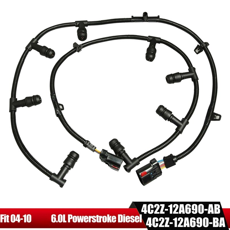 Powerstroke Glow Plug Harness for Ford 6.0 6.0L -Crude Oil E350 450 F250 350 2004 Right&Left