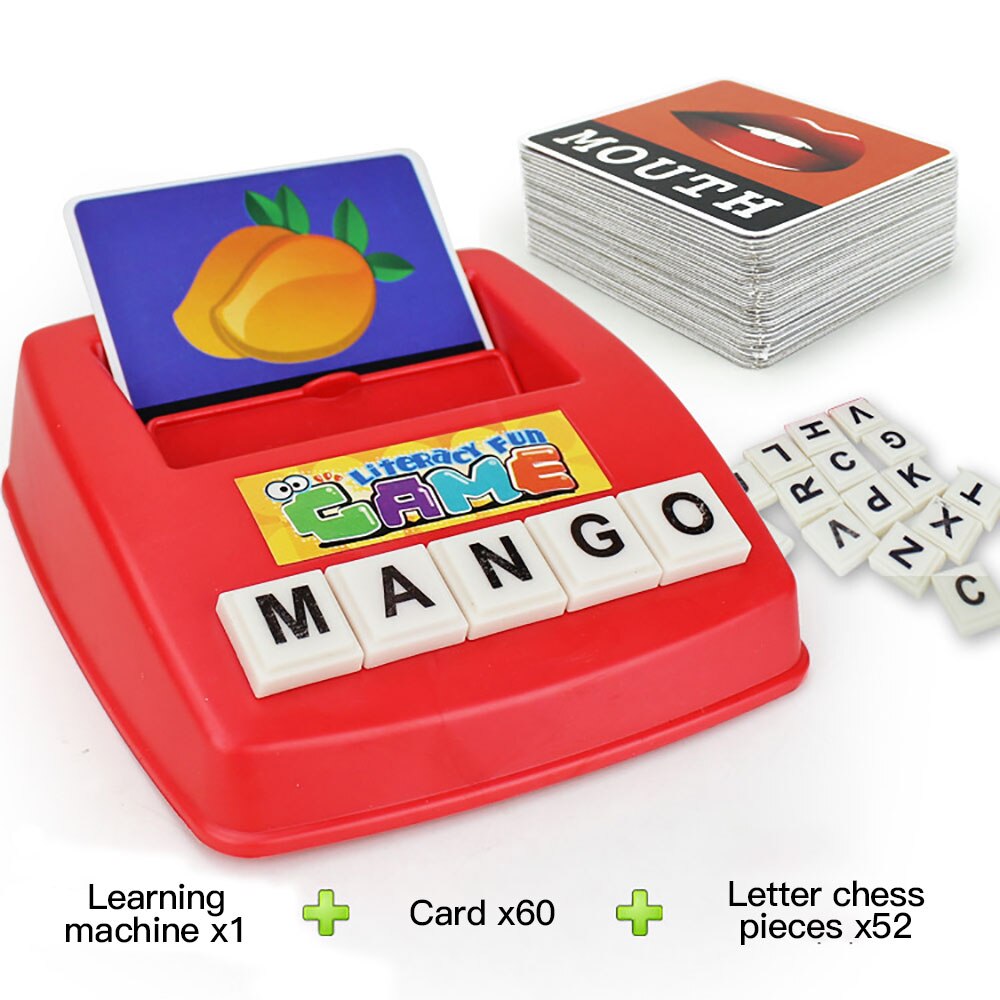 Geletterdheidswiz leuk spel hoofdletters zichtwoorden 60 flitskaarten kleuterschool taalontwikkelingsspeelgoed voor kinderen cadeaus: 52 brieven 60 kaarten