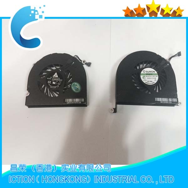 Genuino A1297 ventilador de refrigeración conjunto izquierda + derecha para Macbook Pro 17 "A1297 661-5043, 661-5044, 922-9294, 922-9295, Año