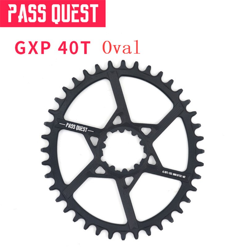 PASS QUEST GXP Round Oval 0mm Offset 32T-42T Chainring MTB Narrow Wide Bike bicycle Chainwheel for Sram XX1 GX eagle X9 crankset: GXP Oval 40T