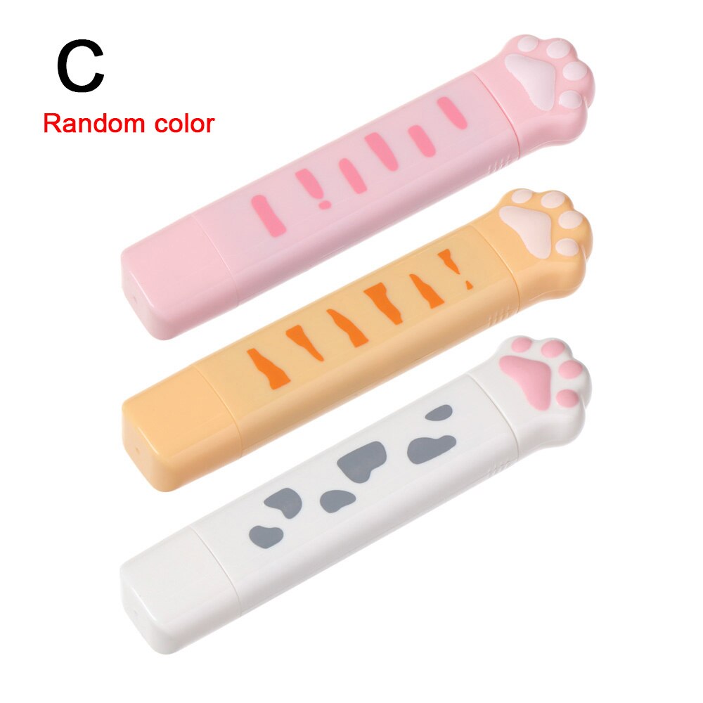 1Pc Draagbare Correctie Tape Punt Lijm Twee In Een Leren Briefpapier Dubbelzijdig Adhesive Dots Stok Roller School Supply: C