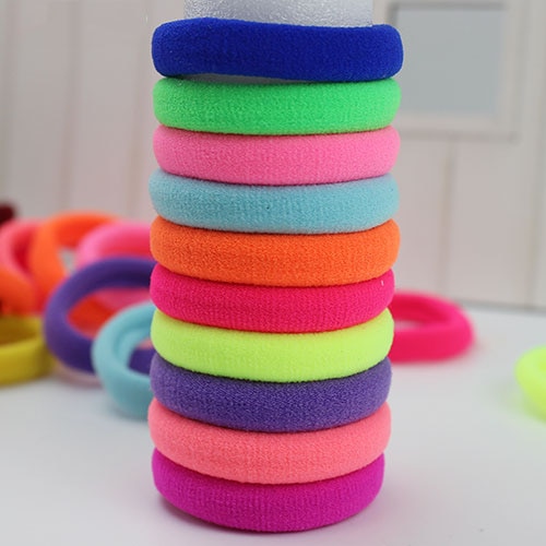 20 stk/parti slik fluorescens farvede hårholdere gummibånd hårelastikker tilbehør pige kvinder slipsegummi: Fluorescerende farver