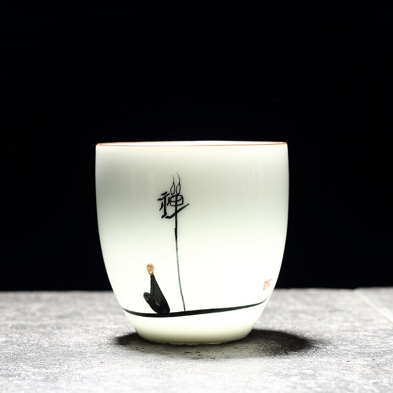 TANGPIN 6 pcs traditionele keramische kopje thee handgeschilderd sets van 6 cups chinese kung fu cup porselein Theekopjes sets drinkware 150ml
