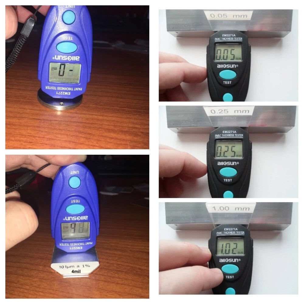 All sun all-sun  em2271 em2271a digital mini bil tykkelsesmåler bil lak tester tykkelse coating måler