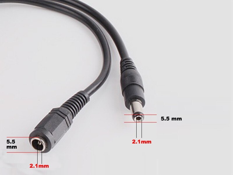 10M 12V DC Male Female Extension Cable Cord for CCTV Camera &amp; Router 30FT 5.5mm x 2.1mm 5.5/2.1mm