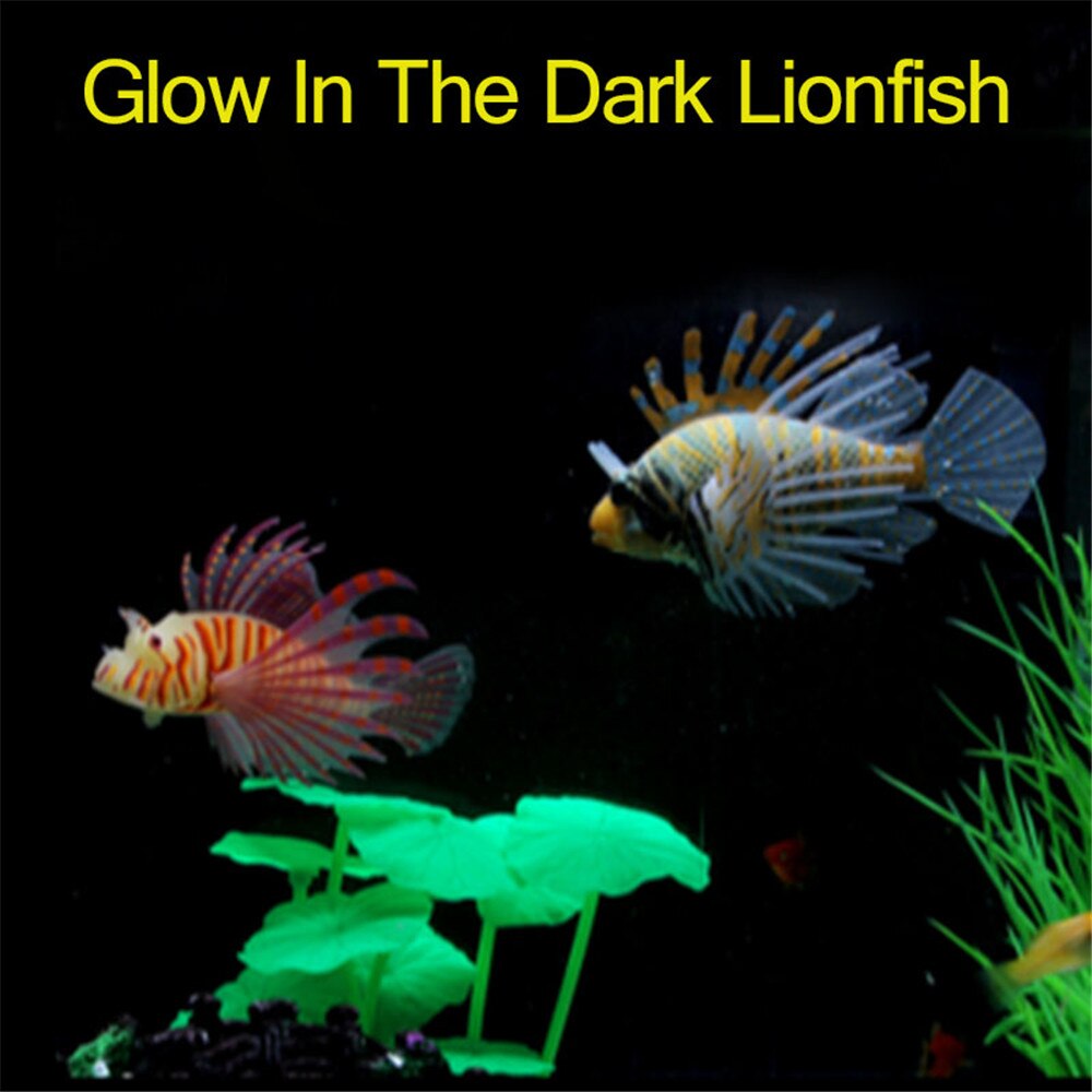 1pc glow in dark kunstmatige aquarium koraalduivel ornament aquarium aquarium decoratie kwallen huisdier decoratie voor