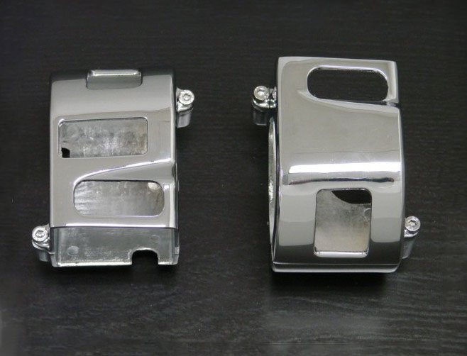 CHROME SWITCH HOUSING COVERS for Kawasaki Vulcan VN 1500 1600 Classic Nomad Yamaha V-Star 650 Classic Silverado.