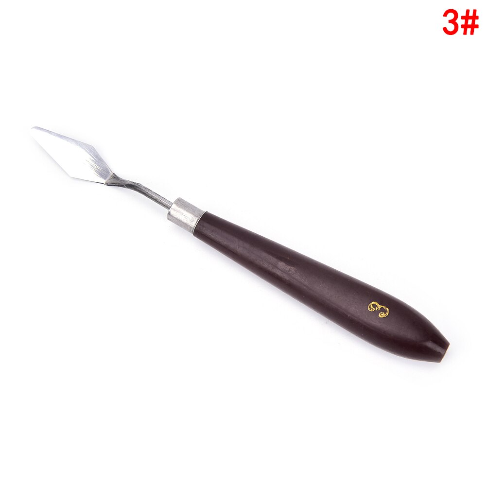 1 pièces inox peintures Palette grattoir spatule couteaux pour artiste huile Gouache peinture couteau lame outils: 3