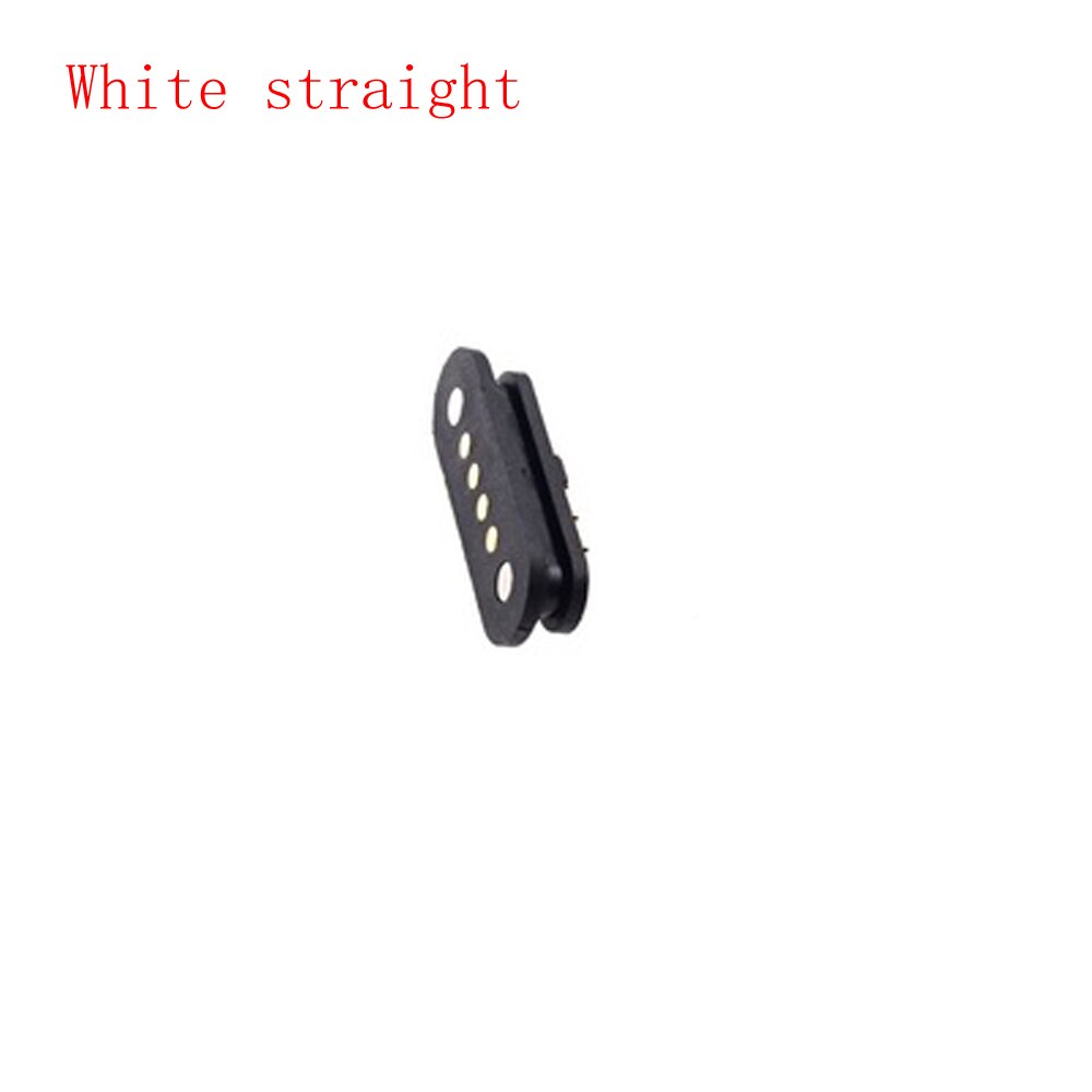1Sets Magnetic usb charging cable Male Female Pogo Pin connector 4pin Pitch 2.5mmthrough hole Power Data Magnets contact Pad PCB: White straight