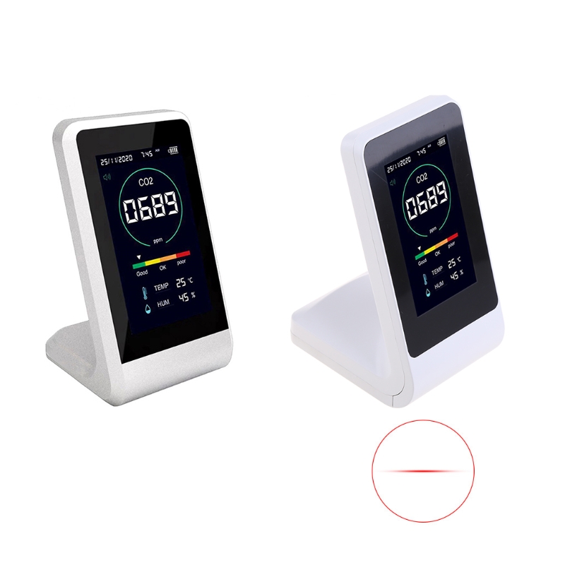 CO2 Detector Semiconductor/infrared Temperature Humidity Monitor Porous High Accuracy Air Monitor