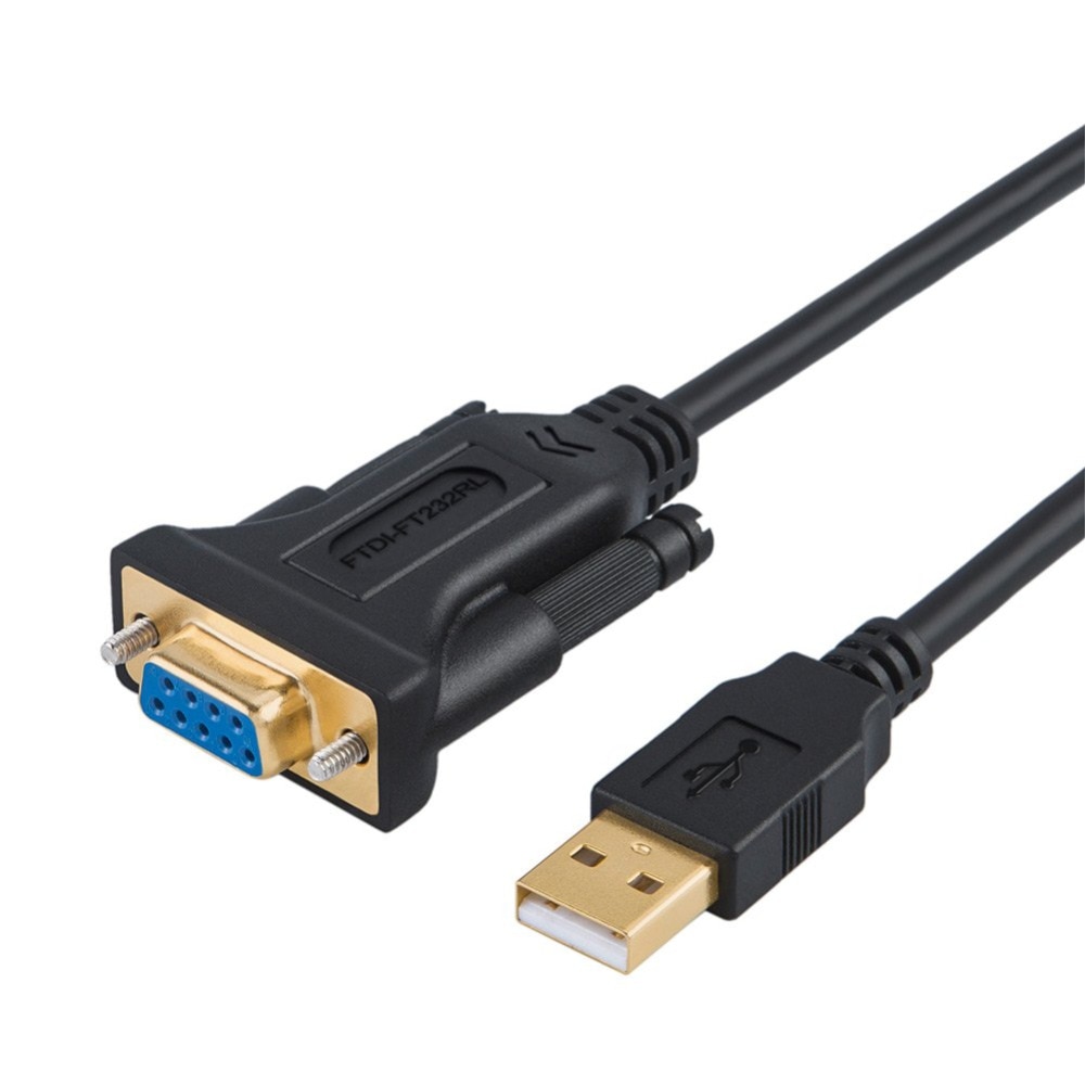 Adaptador USB a RS232 con Chipset FTDI, CableCreation 10ft USB 2,0 macho a RS232 hembra DB9 Cable convertidor Serial
