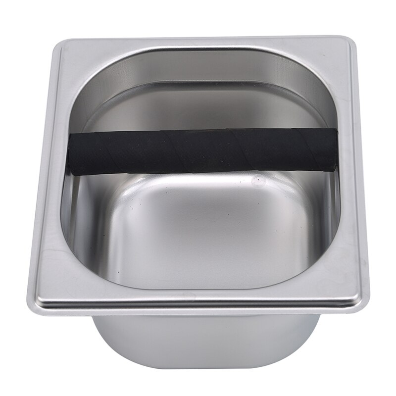 Coffee Knock Box Stainless Steel Coffee Grounds Container Box Barista Coffee Residue Bucket Grind Waste Bin Knocking Buckets: 10cm