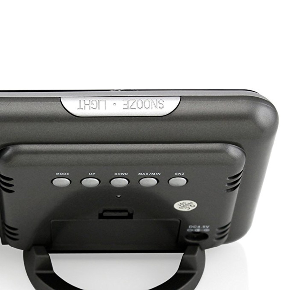 Digital LCD Projection LED Display Alarm Clock Weather Snooze Function Temperature Thermometer Humidity Table Clock Decor