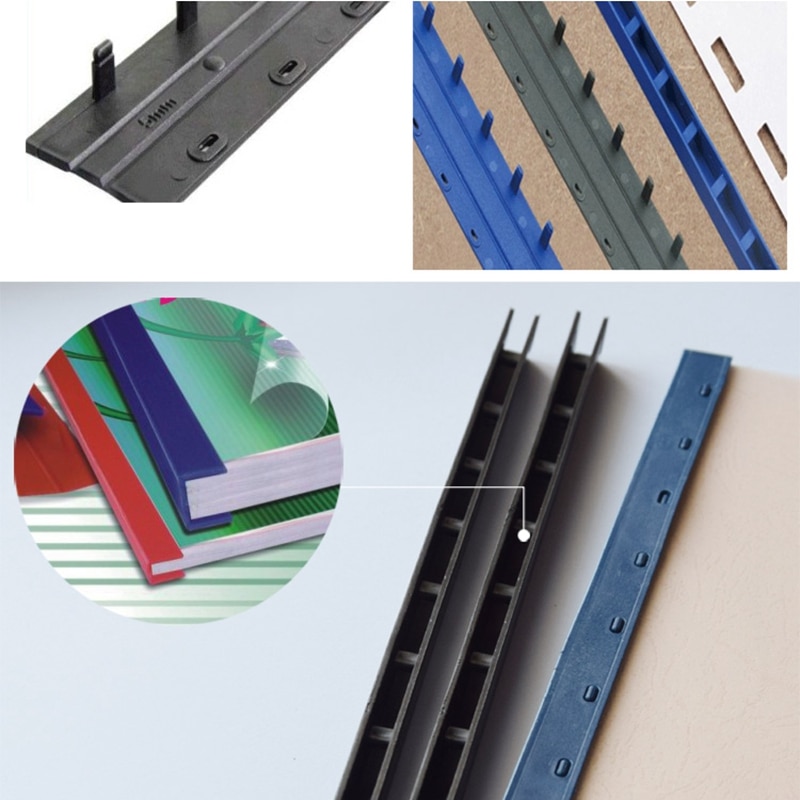 50PCS/BOX 22.5-35mm(210-325sheets) Plastic Binding strips 10 holes A4 Comb binding suppliers plastic binders