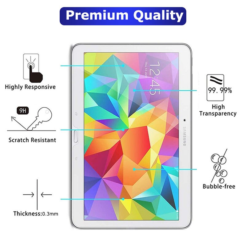 For Samsung Galaxy Tab 4 8.0 SM-T330 T331 T337 T335 Screen protector for Samsung Tab 4 10.1 SM-T530 T531 T535 temperd glass film