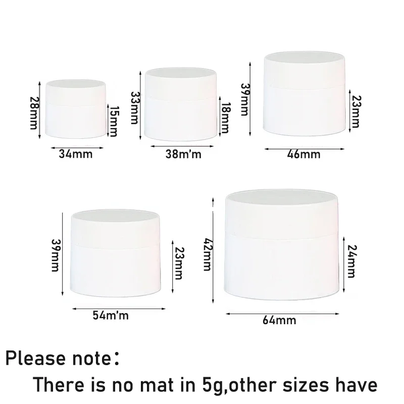 50 stuks 5g/15g/20g/30g/50g plastic cosmetische potjes/potjes, reisverpakkingen voor make-up, crèmes, lotions en nagellak.: Lichtgroen / 8ml