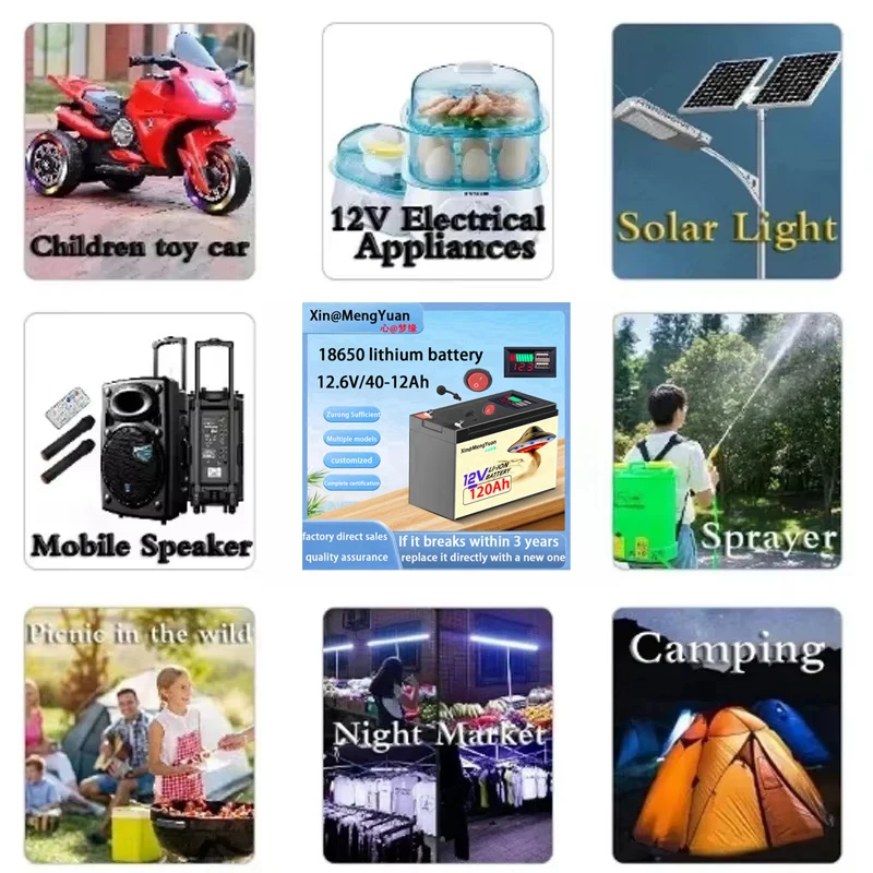 Upgraded 12V 120000mAh Portable Rechargeable Battery Built-in 5V 2.1A USB Power Display Charging Port with +12.6V Charger