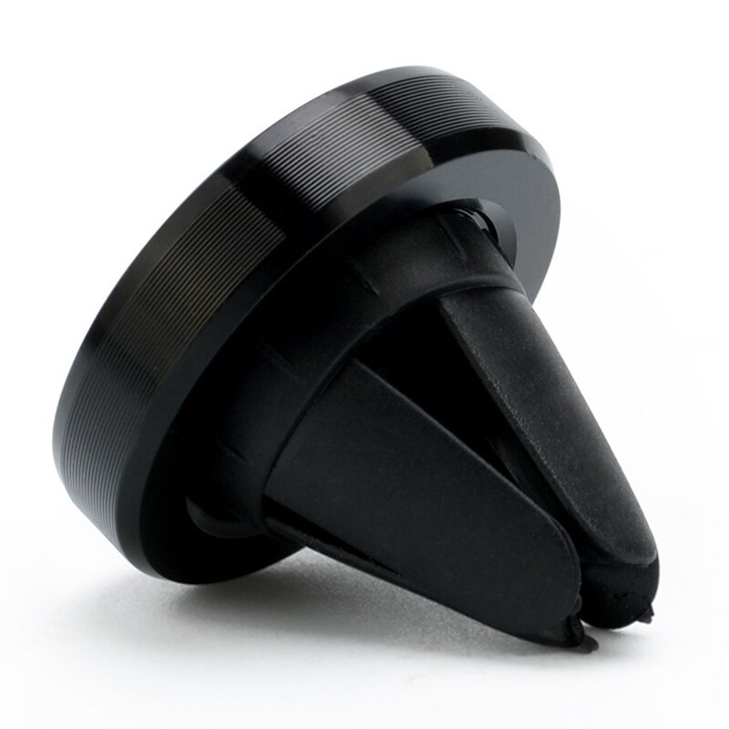 Luftventil holder mobiltelefon holder navigation magnetisk bilholder 360 metal mini magnet beslag smartphone stativ magnet holder: Sort