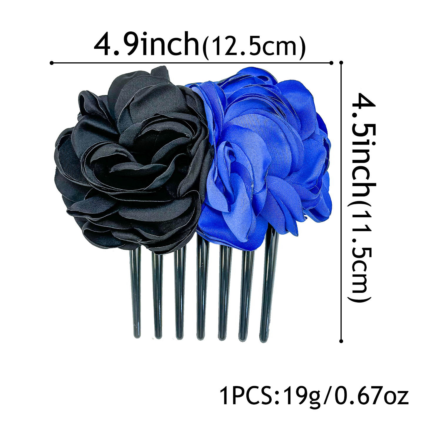 Hårstylingverktøy for kvinner med blomster, hårpinner, flettet vri, hårkam, hårtilbehør til kvinner, jenter, satengblomster, krøllete ornamenter