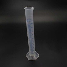 1 Pcs 100 ml Plastic Maatbeker Afgestudeerd Cilinders voor Lab Levert Laboratorium Gereedschap