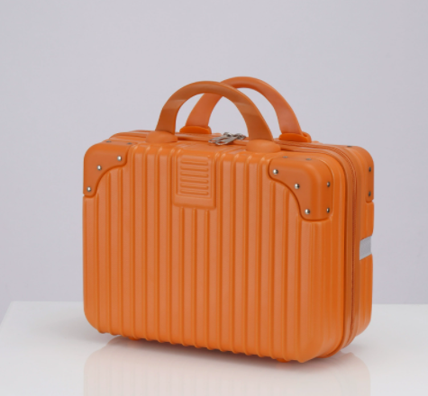 Belbello Bagage cosmetische koffer voor dames Lichte reisinstapkoffer voor kinderen Kleine koffer Bagage-opbergtas: Oranje