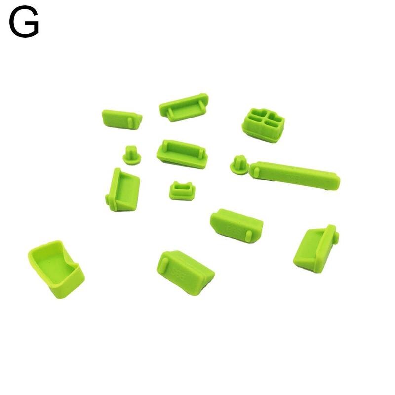 1 Bag Universal Elastic Silicone Anti-dust Laptop Port Protector Dustproof Notebook Computer Port Plug Anti-dust Stopper Cover: green