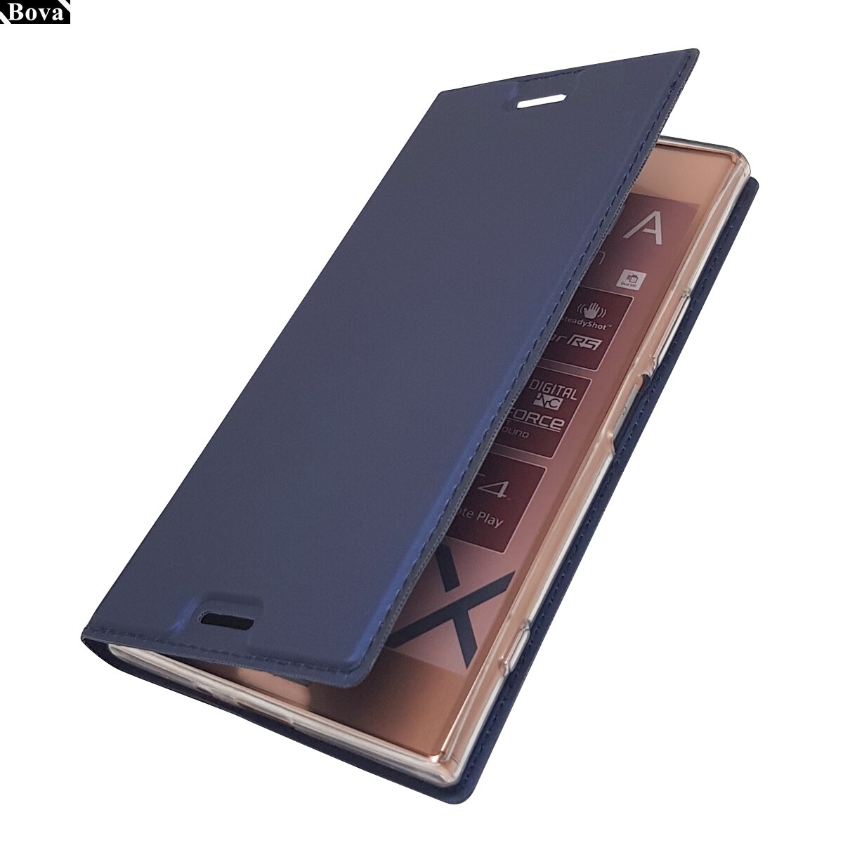Lommebokveske til sony xperia xz premium flip cover telefon etui magnetisk adsorpsjon super tynn matt touch
